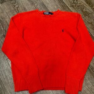Polo by Ralph Lauren Men's Vibrant Orange Crewneck Sweater